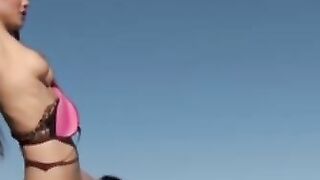Outdoor scissoring with Jayme Langford and her dyke babe