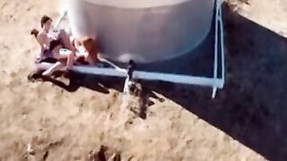 Outdoor scissoring with Jayme Langford and her dyke babe