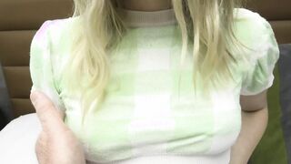 This tall 18 yr old blonde has a fat ass and nice titties