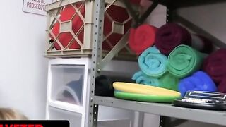 Shoplyfter - Long Boobies 19 Year Mature Being Pulled To Security Office