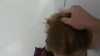 Huge load getting swallowed by a thirsty 18 year old