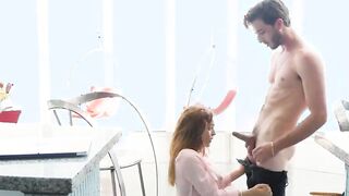 PUREMATURE Red Haired Mature Secretary Krissy Lynn Anal Plowed By Long Dick Boss