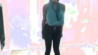 PervMom - Ebony Milf Getting Her Stepsons Attention By Jiggling Her Hige Tits Infront Of His Face