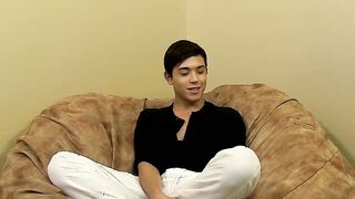 Sexy brunette twink Jamie Sanders loves being a bottom