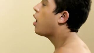 Sexy brunette twink Jamie Sanders loves being a bottom