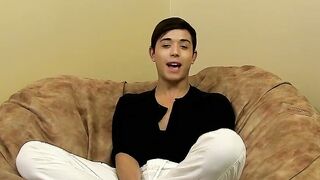Sexy brunette twink Jamie Sanders loves being a bottom