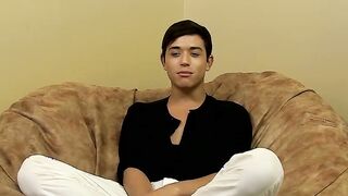 Sexy brunette twink Jamie Sanders loves being a bottom