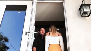 GIRLCUM Loud Moaning Tight Blonde Twat JIZZES Several Times
