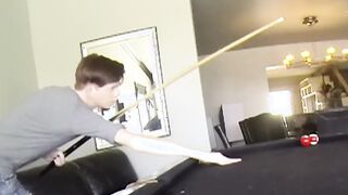 Hot twinks threesome fuck each other bareback on the table