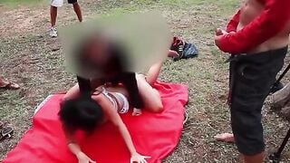 a bunch of guys punished a visiting anal whore inside turn