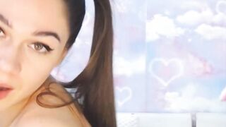 Gorgeous Sexy Brunette Teasing And Playing