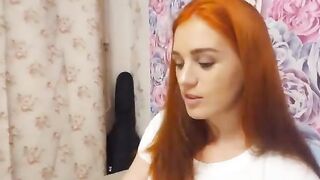 Red Haired young bitch fucks inside all cracks