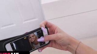 Skinny Vixen Surprises Her Stepbro With Sloppy Deep Throat Oral Sex For His Birthday