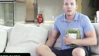 Family Strokes - Stunning Vegetarian 19 yo Gorge On His Stepbrothers Gigantic Meaty Sausage