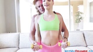Blonde Small 18 Yo With Tiny Boobies Kenna James Nailed By Her Grandfather