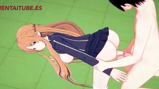 Sword Art Online Anime 3D - Asuna x Kirito - Handjoob, Bj, Fucks with cum into - Cartoon Manga Japanese Porn