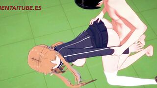 Sword Art Online Anime 3D - Asuna x Kirito - Handjoob, Bj, Fucks with cum into - Cartoon Manga Japanese Porn