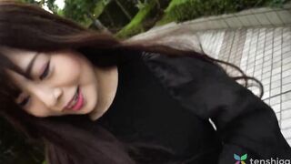 Amateur Japanese bar cunt with mouth comes to hotel to pounded strange man and got her bald twat probed, finger bang, licked and plowed.