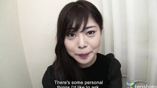 Amateur Japanese bar cunt with mouth comes to hotel to pounded strange man and got her bald twat probed, finger bang, licked and plowed.