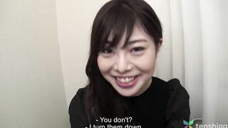 Amateur Japanese bar cunt with mouth comes to hotel to pounded strange man and got her bald twat probed, finger bang, licked and plowed.