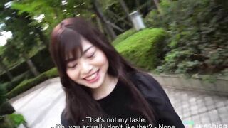 Amateur Japanese bar cunt with mouth comes to hotel to pounded strange man and got her bald twat probed, finger bang, licked and plowed.
