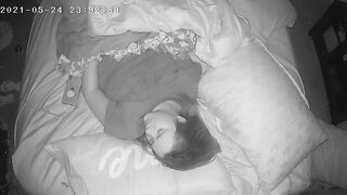 cougar Has Insane Concealed Orgasm Before Bed Spy Webcam