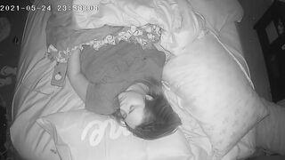 cougar Has Insane Concealed Orgasm Before Bed Spy Webcam