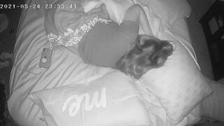 cougar Has Insane Concealed Orgasm Before Bed Spy Webcam