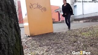 Outdoors Pee Into The City With Antonia Sainz