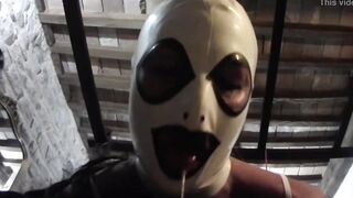 Laura on Heels amateur 2021. Bound up on a bed, deep throat and oral jizzed