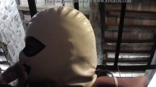 Laura on Heels amateur 2021. Bound up on a bed, deep throat and oral jizzed