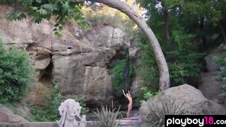Nude cougar yoga instructor Daniella Smith makes her body more flexible
