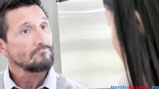 Beauty Dark Hair 19 Year Old Jazmin Luv Boned By Her Grandpa