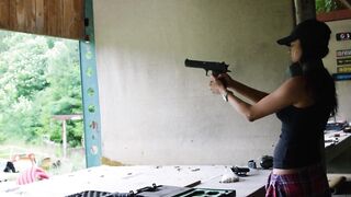 Daniela Kostic, Playboy bimbos with a long gun
