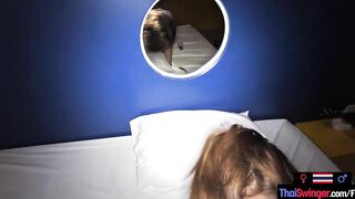 Thai bar sluts 19 year old hot soak amateur snatch slamming after a penis strokes
