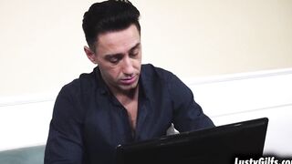 Blonde big tit gilf Anna Valentina on Bombshell ebony underwear dresses for her man, Mugur. She only wants her man only to look at her.