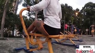 Amateur Thai 19 yo Cherry gets her daily sperm dosage after workout