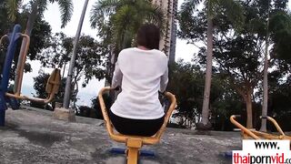 Amateur Thai 19 yo Cherry gets her daily sperm dosage after workout