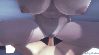Attack on titans - pov Annie Hand Job and oral sex with cummed inside her mouth and then fuck her snatch and her booty with cumshot