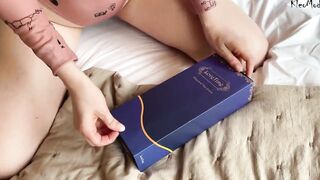 Amateur Solo masturbating and real sex toy orgasm KleoModel
