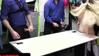 Shoplyfter - Blonde 19 yo Yo Caught Stealing For The Third Time And Getting Gang Bang By The Security Team