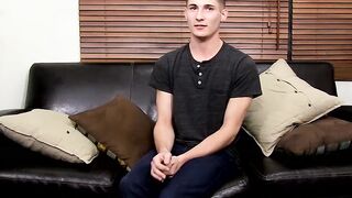 Cute nervous and adorable twink Elijah West jerking it off