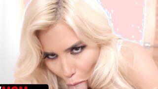 PervMom - Sultry Mom Helps Her Boy Feels Comfortable As She Gave Him Stroking Lesson