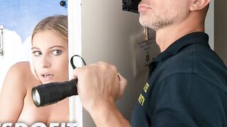HORNYHOSTEL - Lilly Bella Getting Fucked By Security Guards Gigantic White Cock - LETSDOEIT