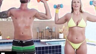 Mylf - Goddess Blonde Fit beauty Intense Workout Routine And