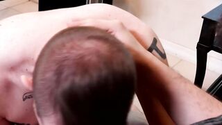Pretty teen Asher Devin rimmed before bareback anal drilling