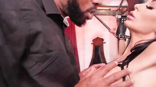 MOM4K Gigantic African Penis Blows Multiple Creampies Into Tied Up