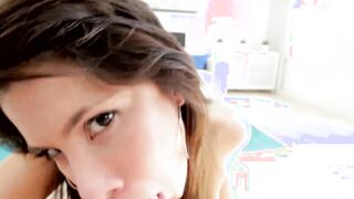 Spectacular babe Aleksa Nicole sucks massive cock like a pro