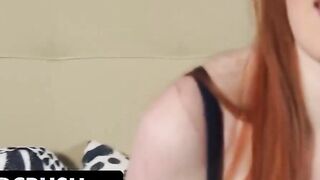 DadCrush - Slender Innocent Red Haired Step Daughter Getting Surprised By Her