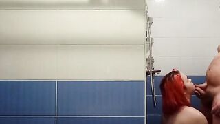 Hottie restroom sex with a thick angel